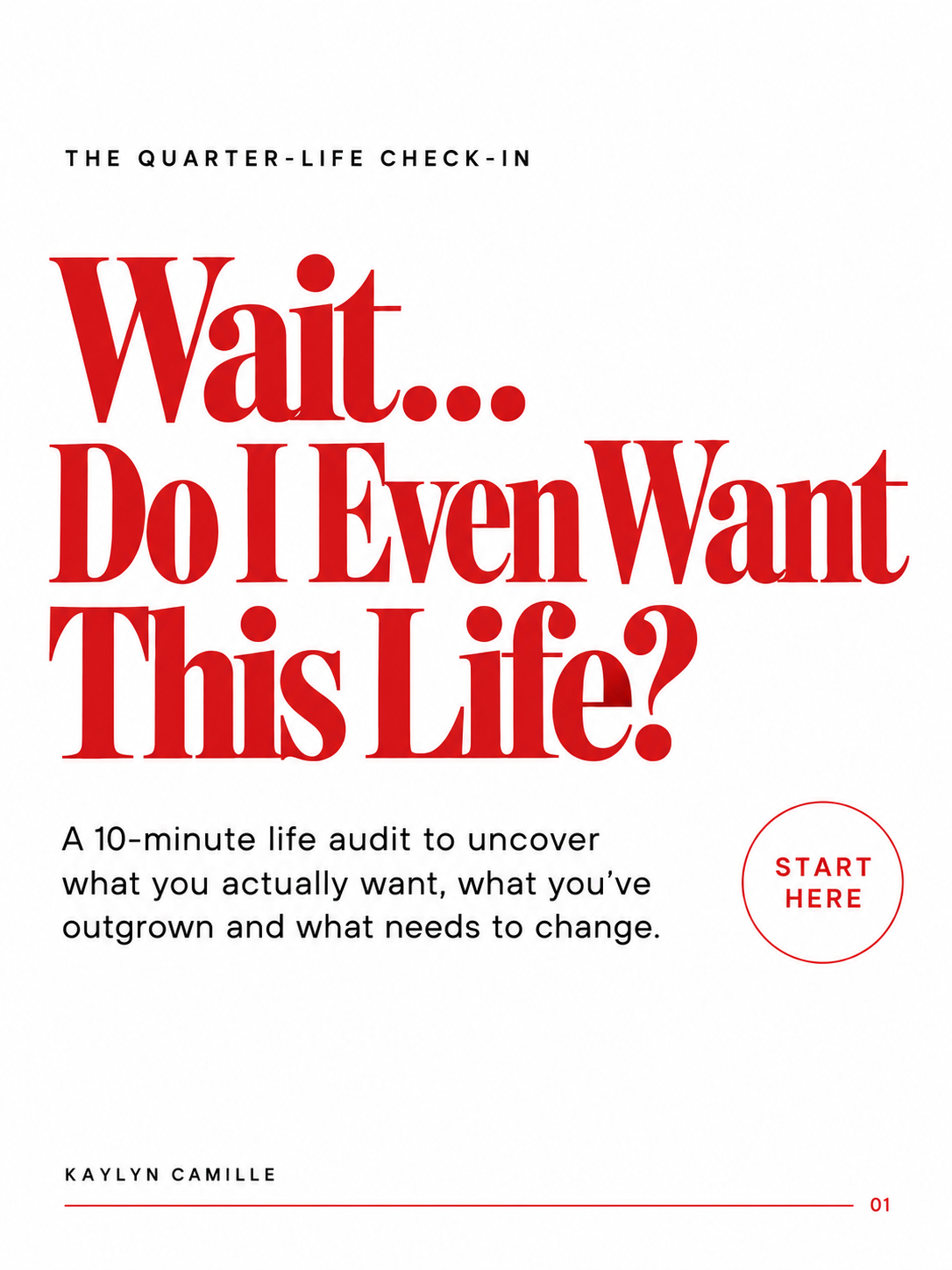 The free Quarter-Life Check-In workbook
